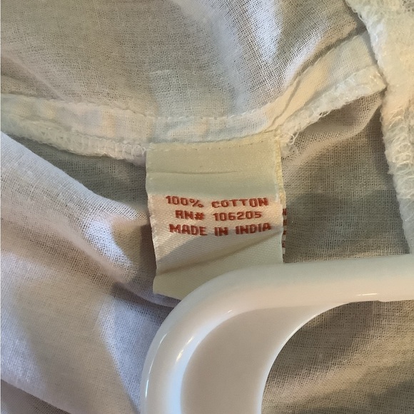 Women’s Sundance White Boho Pintuck Lace Tunic Top Size Small - Picture 5 of 9